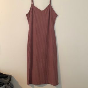 MIDI length mauve bodycon dress